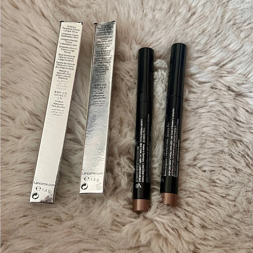 2X Lancome Ombre Hypnose Stylo Cream Eyeshadow Stick 25 Platine Full Size 1.4g